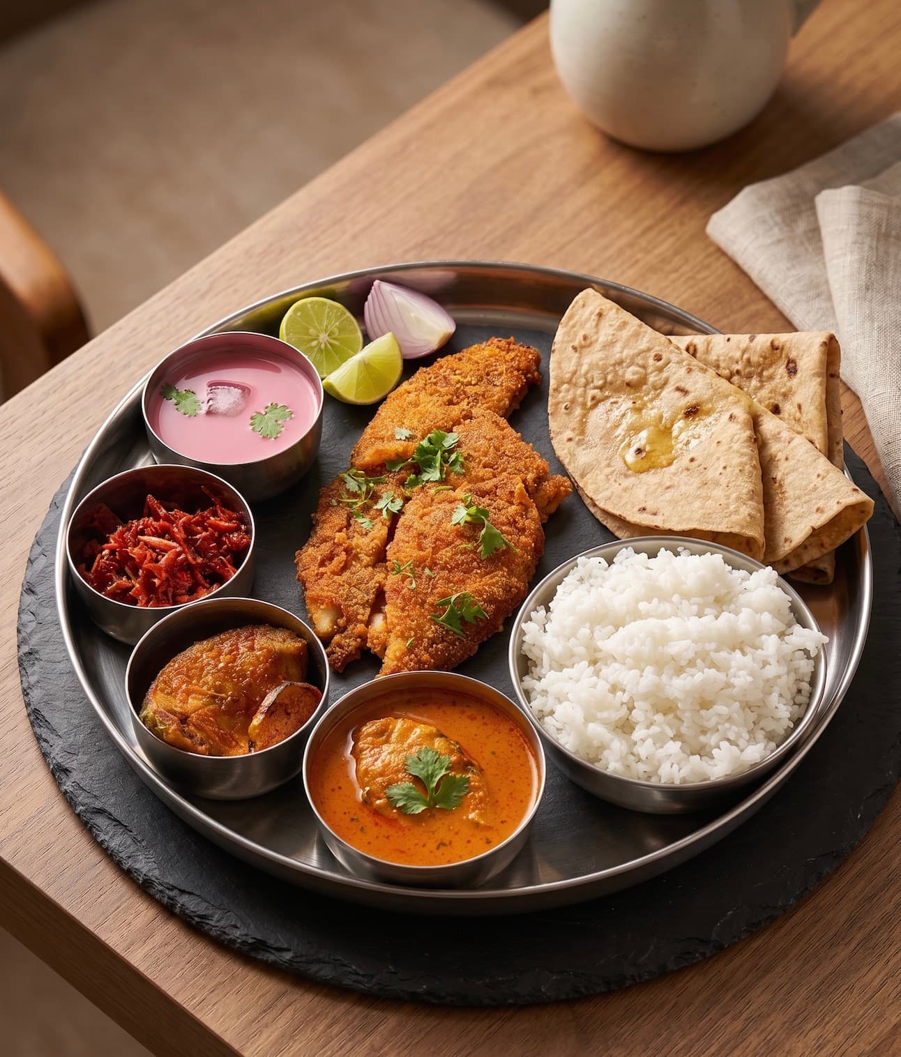 Konkani fish thali